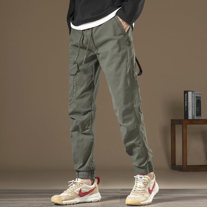 Men's cargo pants with functional pockets and elastic waistband Lisslune