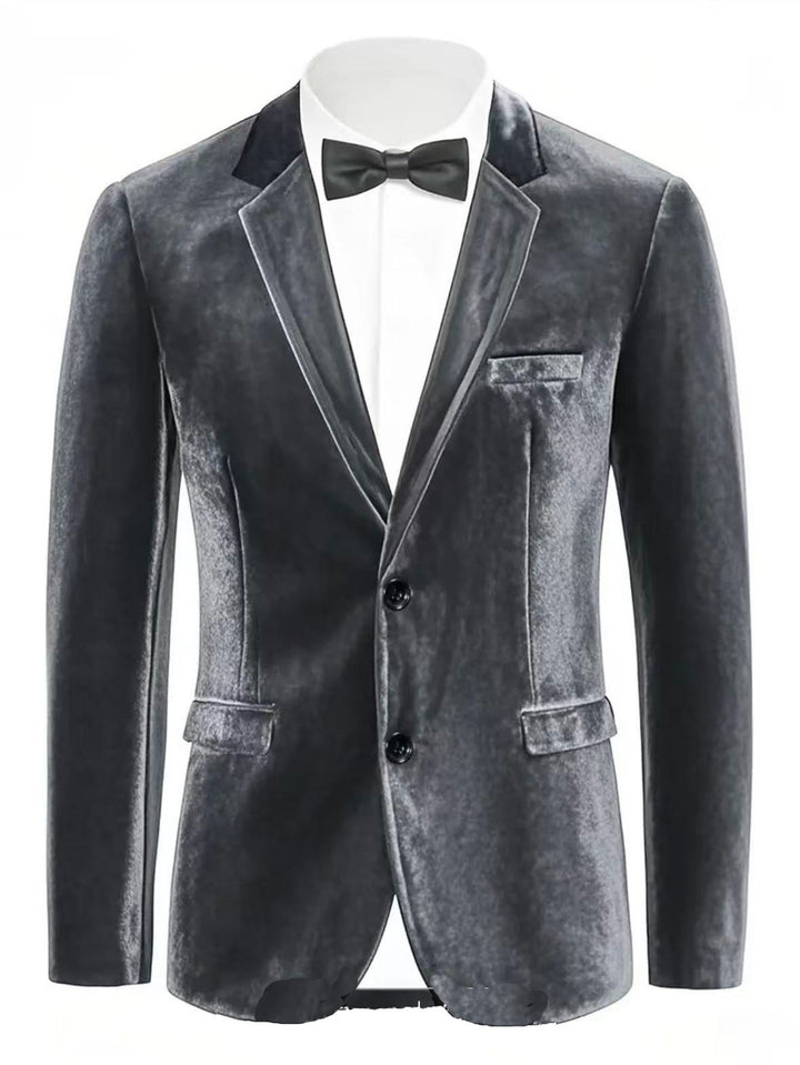 Men's noble velvet blazer with finesse Lisslune