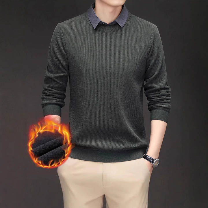 Men's heat-retaining knitted sweater Lisslune