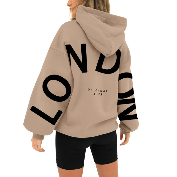 Women's oversized hoodie with trendy London print Lisslune