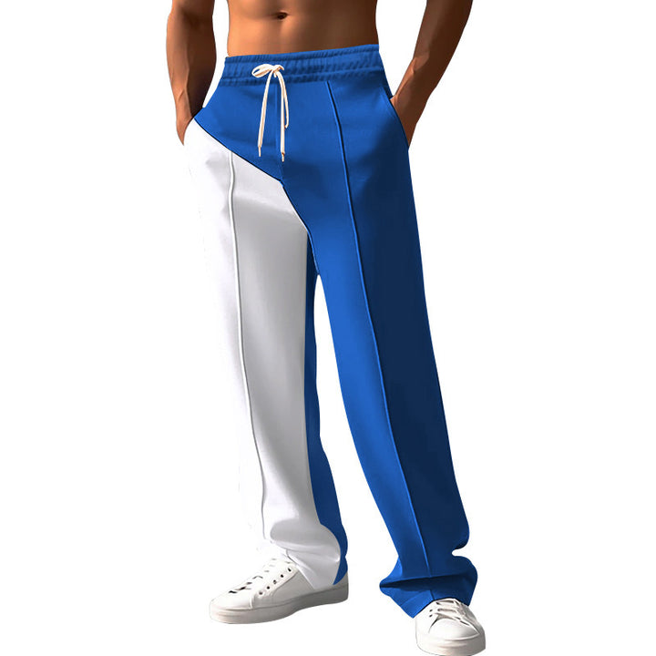 Men's sporty training pants with two contrasting color stripes Lisslune