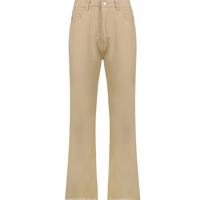 Damen weite High-Waist Jeans im lässigen Schnitt mit eleganter Taillierung Lisslune