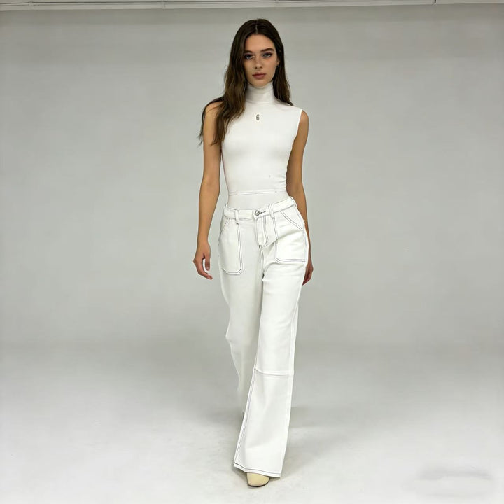 Women's High-Waist Jeans in Vintage Style Lisslune