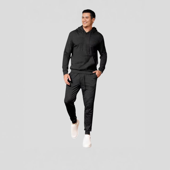 Men's sporty hoodie and jogging pants set with breathable materials Lisslune