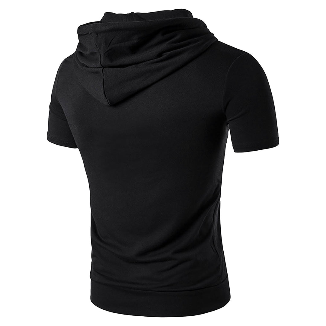 Men's Short Sleeve Hooded Top Lisslune
