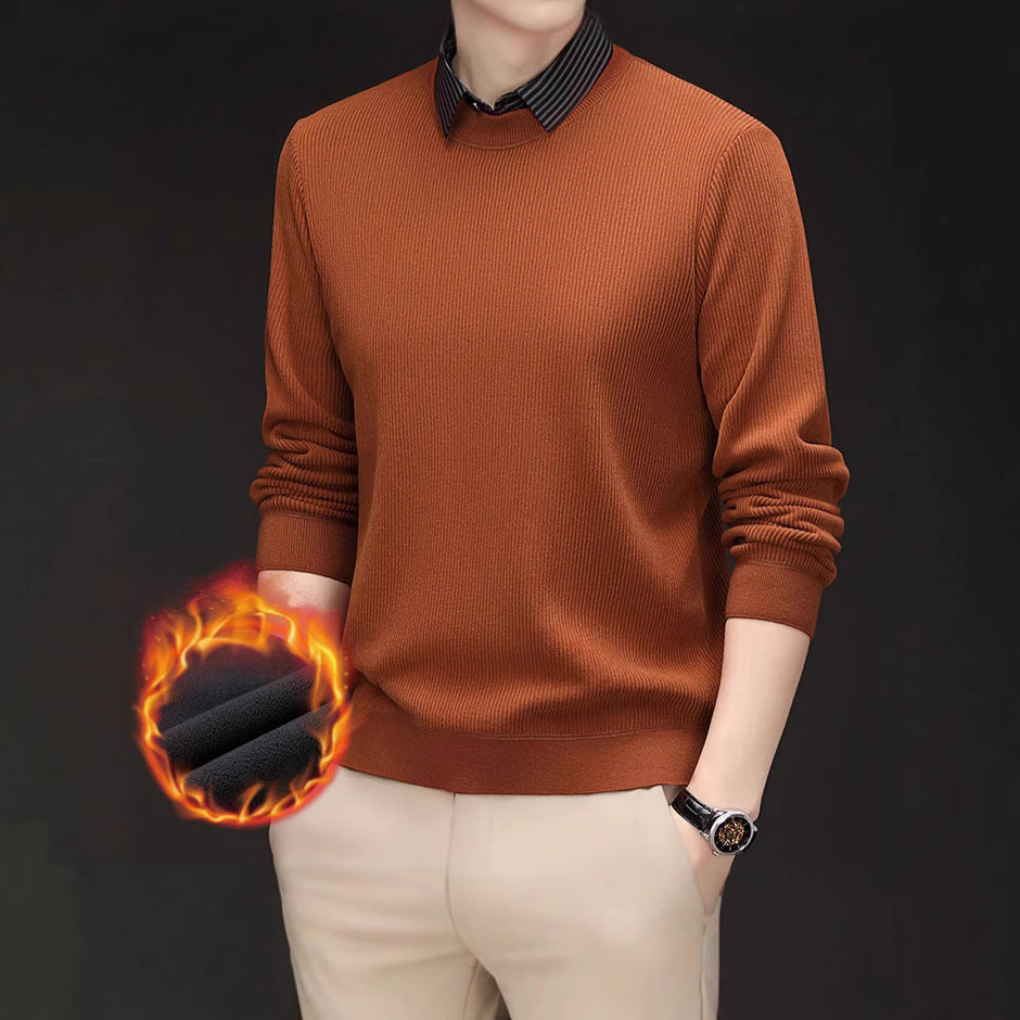 Men's Comfortable Fine Knit Sweater with Thermoregulatory Effect Lisslune
