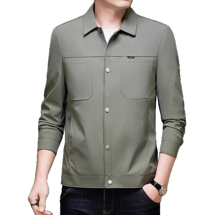 Men's leisure jacket with practical chest pockets and elastic sleeve cuffs Lisslune