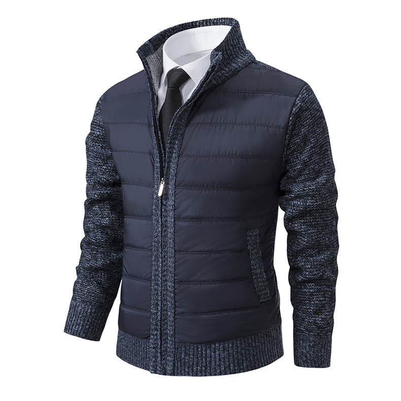 Men's sporty hybrid jacket with moisture-regulating material and modern knit design Lisslune