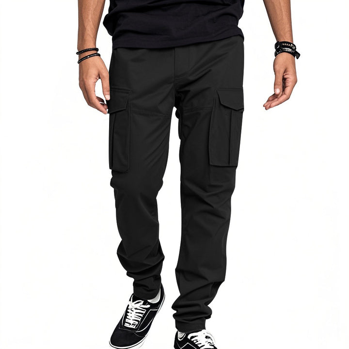 Men's cargo pants with versatile pockets and elastic waistband Lisslune