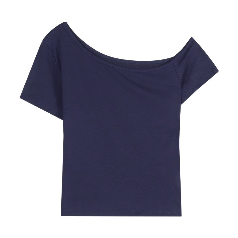 Women form-fitting off-shoulder top made of soft stretch material Lisslune