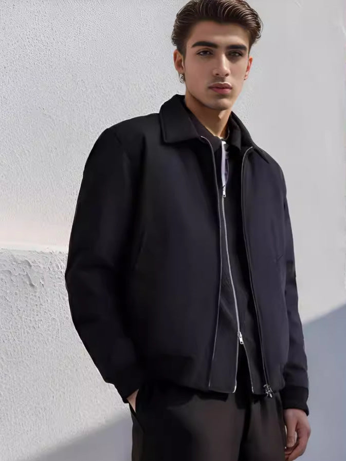 Men's fashionable transitional jacket in a sporty cut with zipper and practical pockets Lisslune