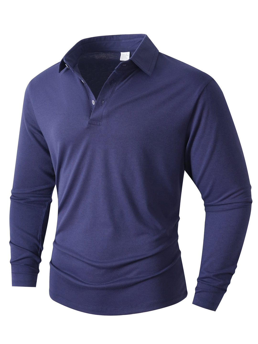 Men's Long Sleeve Polo Shirt with Modern Cut Lisslune