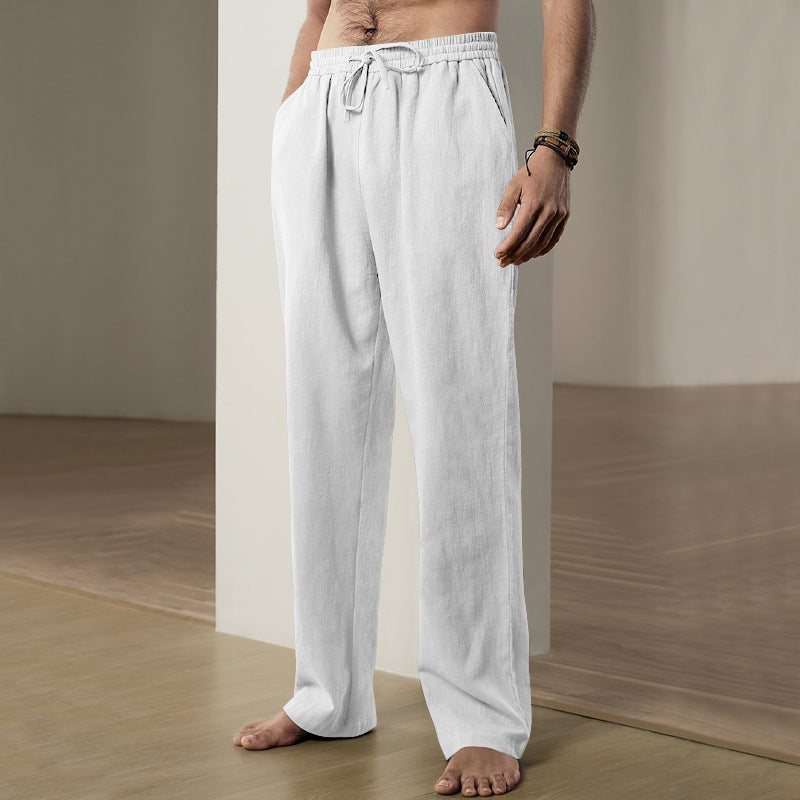 Men Comfortable Casual Pants with Elastic Waistband Lisslune