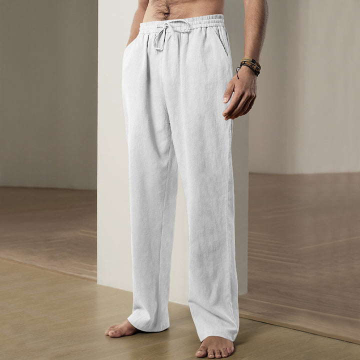 Men Comfortable Casual Pants with Elastic Waistband Lisslune