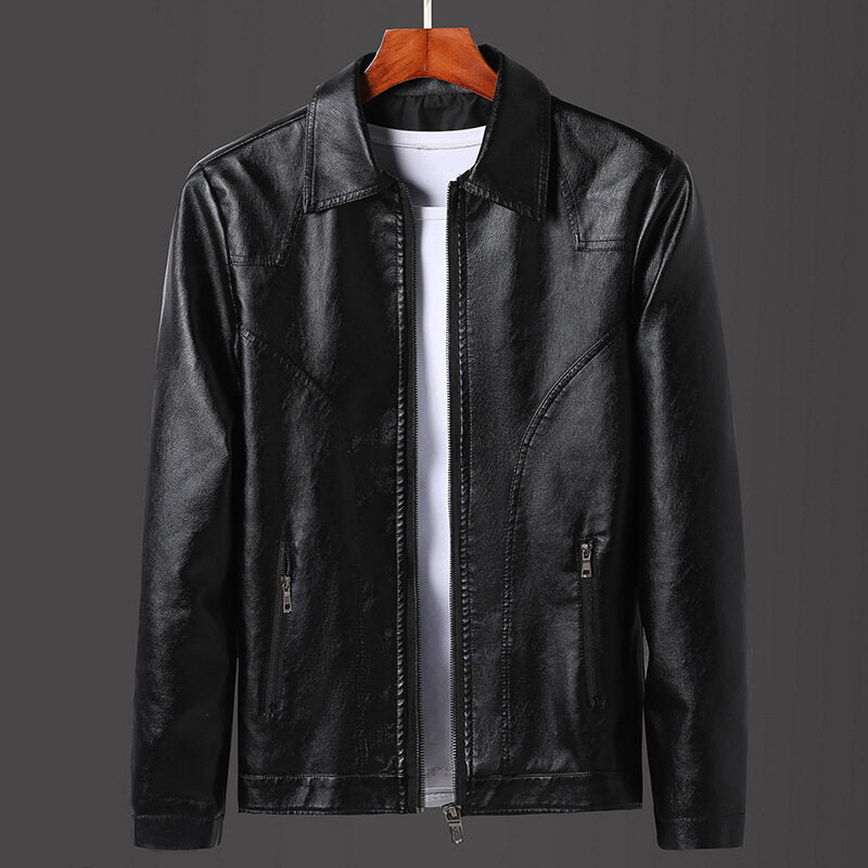 Men's Casual Synthetic Leather Jacket Lisslune