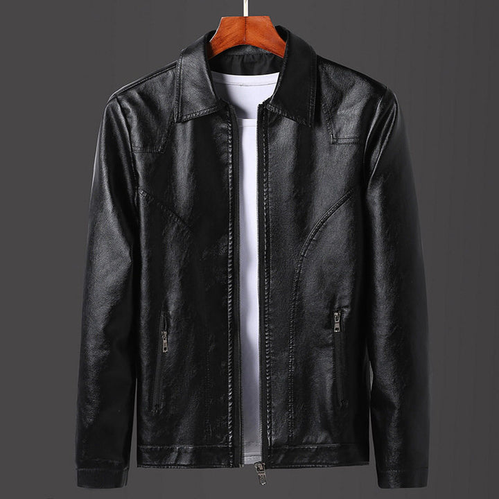 Men's Casual Synthetic Leather Jacket Lisslune