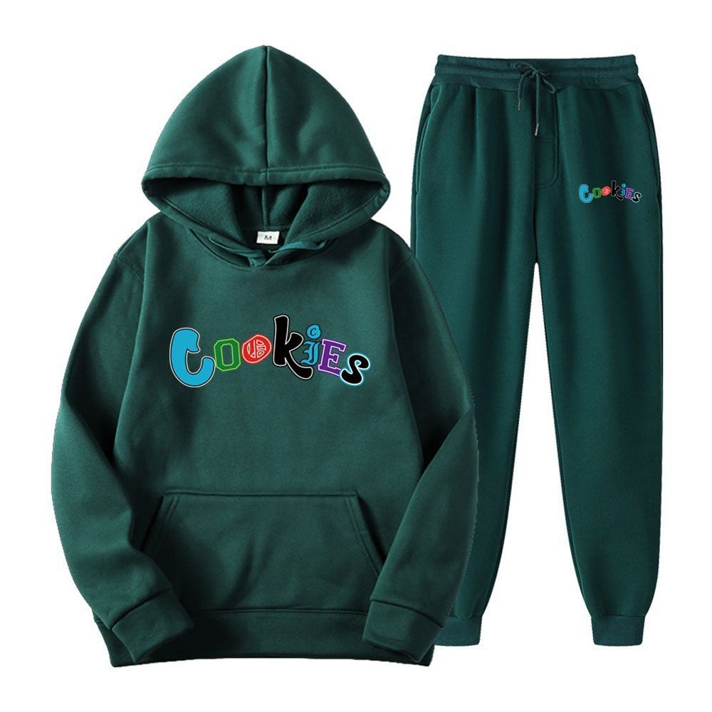 Women's Hoodie and Jogging Pants Set with Colorful Graphic Print Lisslune