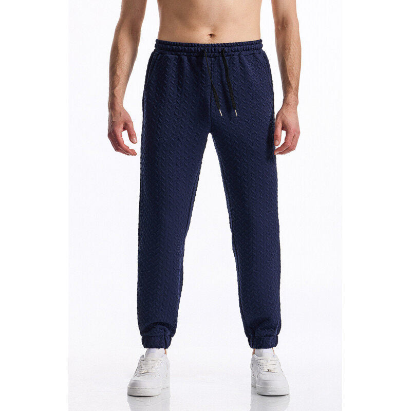 Men's sporty leisure pants with textured design Lisslune