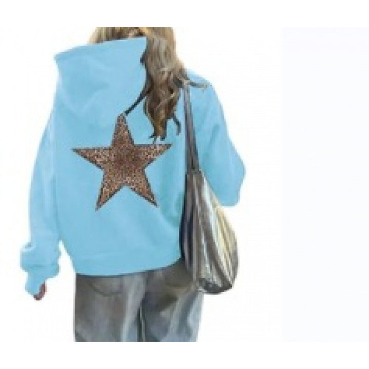 Women’s Hoodie with Glittering Star Motif Lisslune