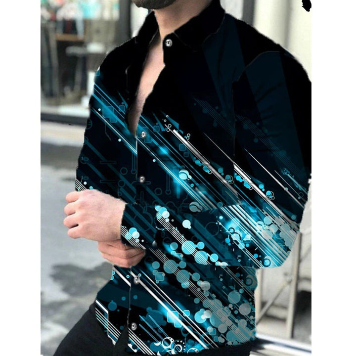 Men's long-sleeve shirt with modern technology design Lisslune