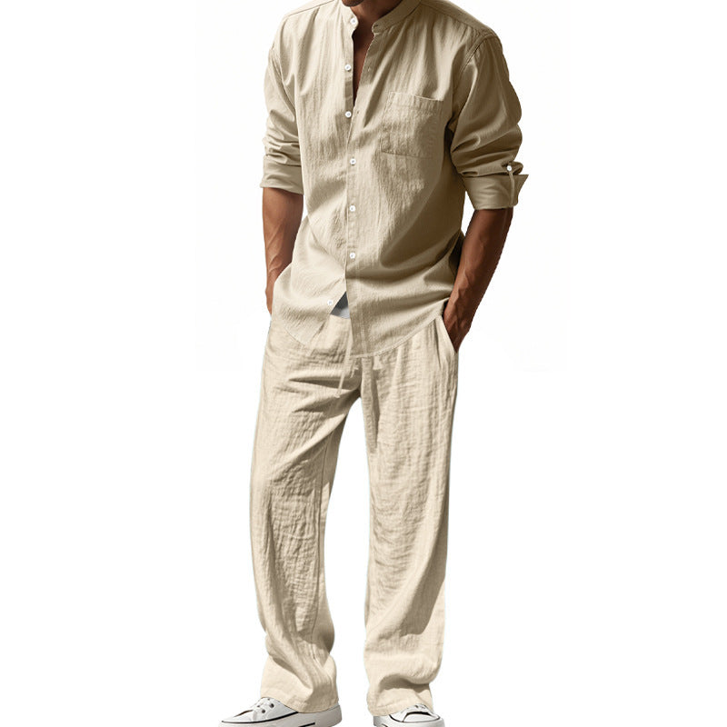 Men's casual leisure set with loose fit and comfortable cotton texture Lisslune