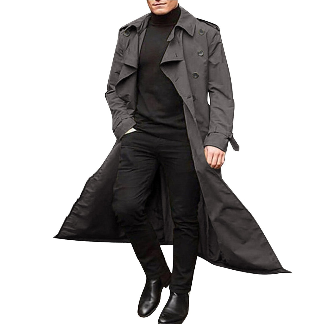 Men's elegant trench coat with double button placket Lisslune