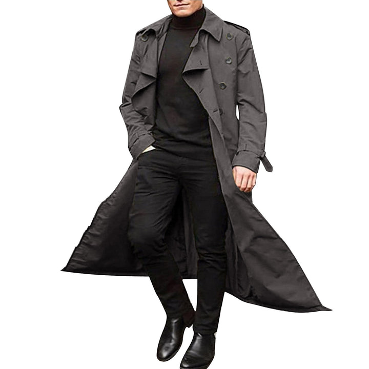 Men's elegant trench coat with double button placket Lisslune