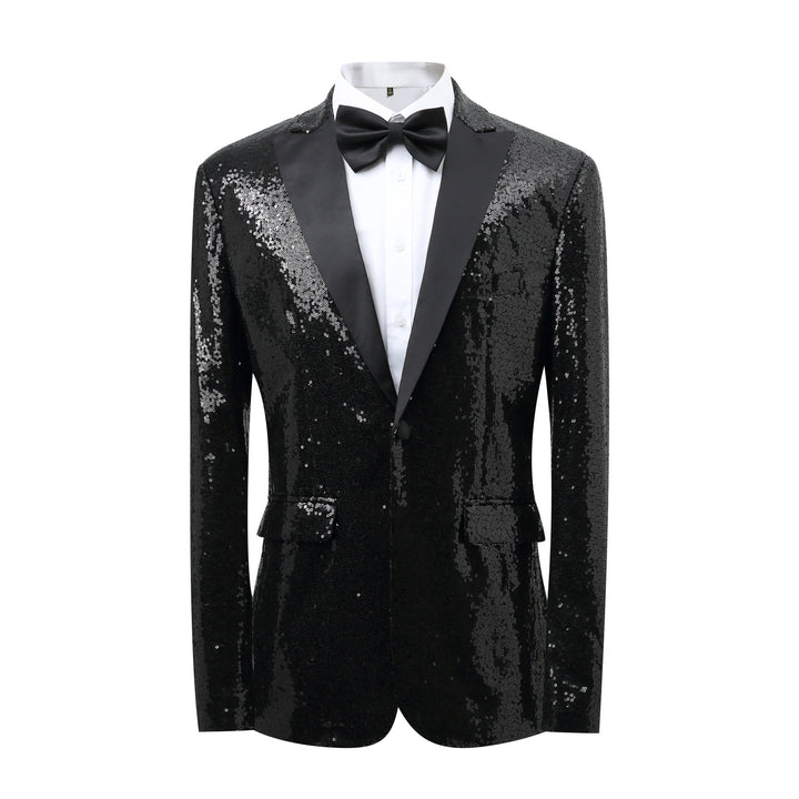 Men's Glamorous Sequin Tuxedo Blazer Lisslune