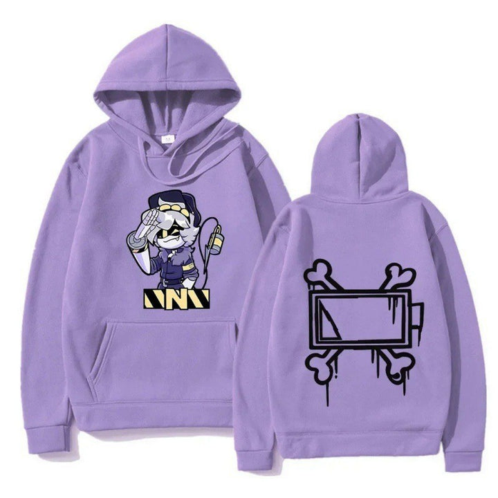 Women's Hoodie with Creative Comic Motif Lisslune