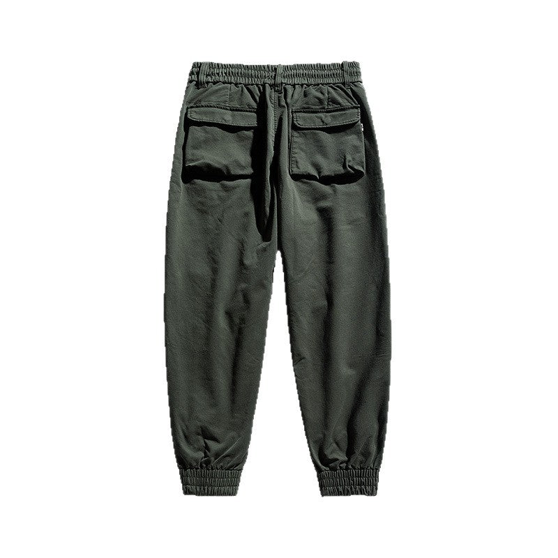 Men's Cargo Pants with Elastic Waistband and Practical Side Pockets Lisslune