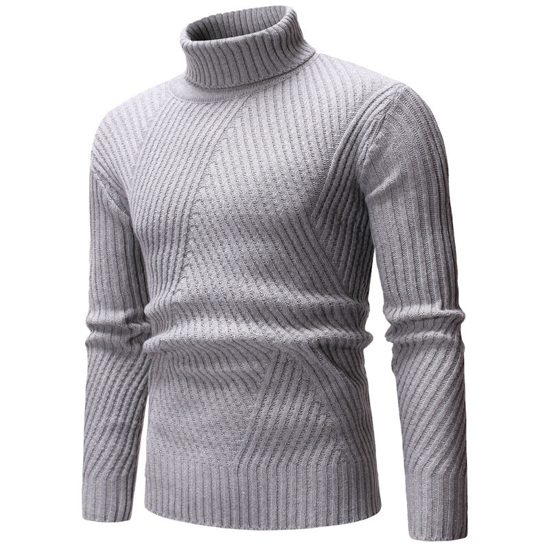 Men's Stylish Turtleneck Sweater with Textured Design Lisslune