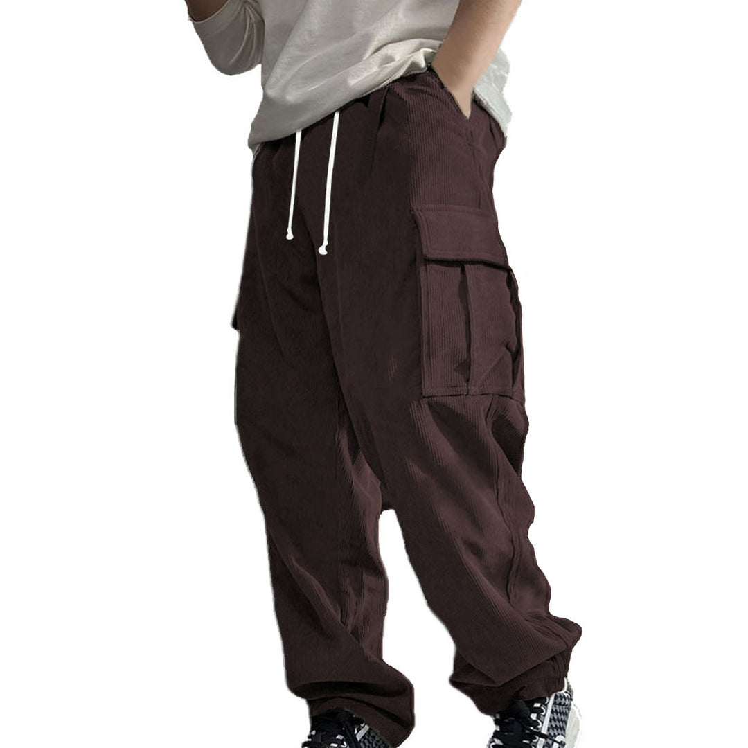 Men's casual cargo pants with soft cord material Lisslune