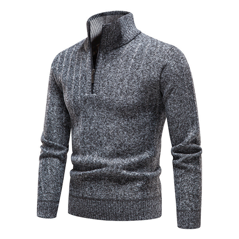 Men's trendy turtleneck sweater with zipper Lisslune