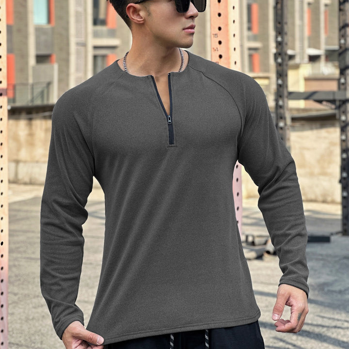 Men's functional shirt with innovative zipper and breathable structure Lisslune