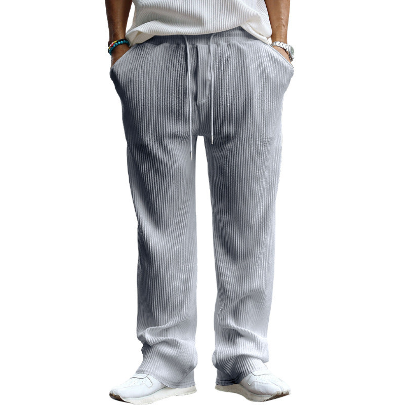 Men's leisure pants with textured design Lisslune