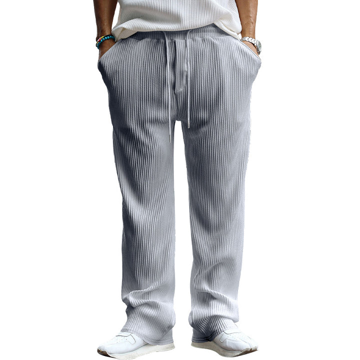 Men's leisure pants with textured design Lisslune