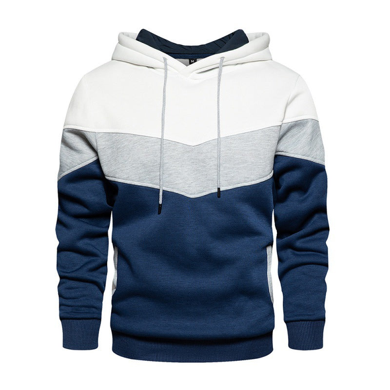 Men's hoodie with contrasting color blocks and soft inner lining Lisslune