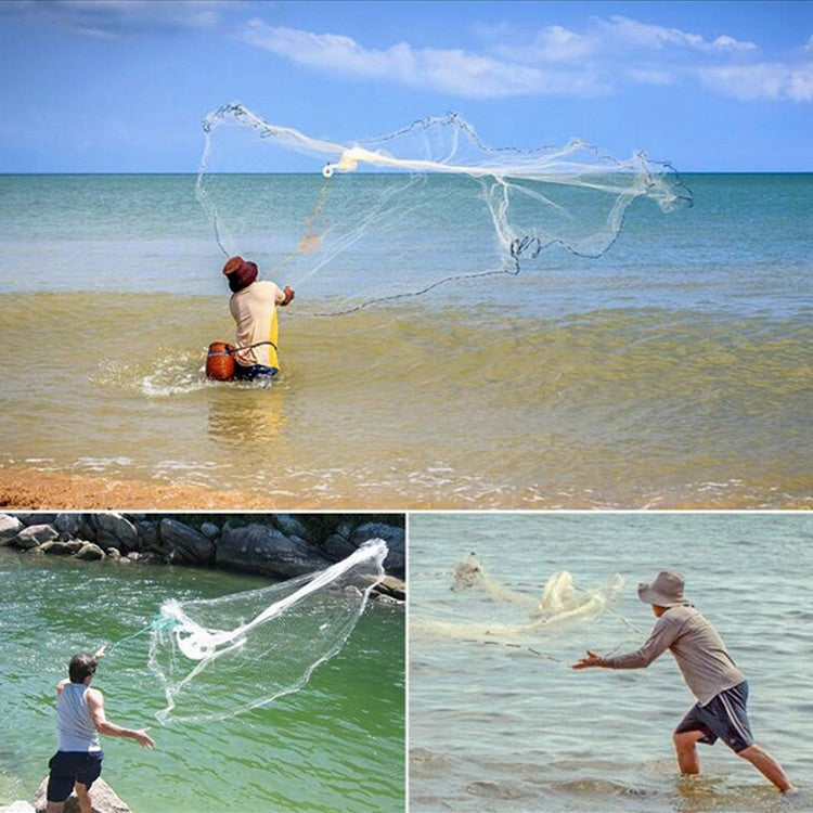 Lisslune | American Easy Throw Cast Net Fishing Mesh Fishing Tackle