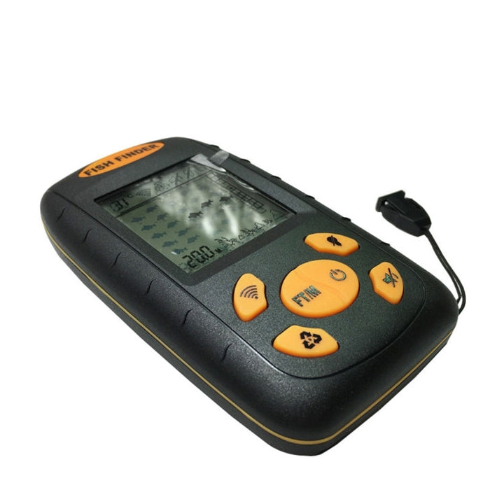 Lisslune | Portable Ultrasonic Fish Finder, Water Depth & Temperature Fish Finder with Wired Sonar Sensor and LCD Display