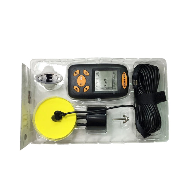 Lisslune | Portable Ultrasonic Fish Finder, Water Depth & Temperature Fish Finder with Wired Sonar Sensor and LCD Display