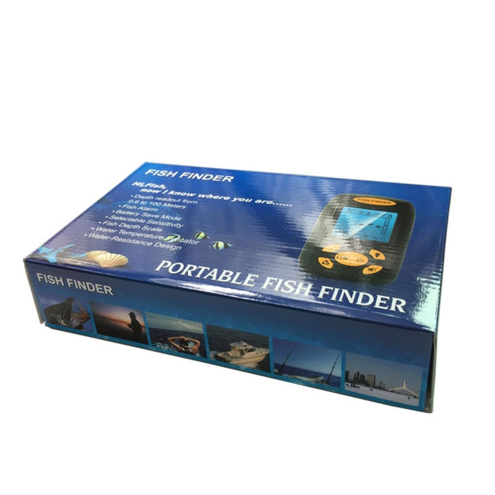 Lisslune | Portable Ultrasonic Fish Finder, Water Depth & Temperature Fish Finder with Wired Sonar Sensor and LCD Display