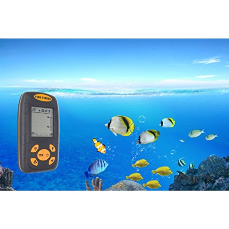Lisslune | Portable Ultrasonic Fish Finder, Water Depth & Temperature Fish Finder with Wired Sonar Sensor and LCD Display
