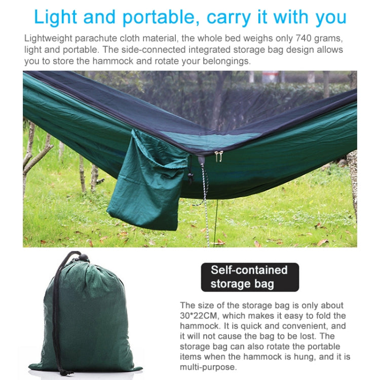 Lisslune | Portable Outdoor Hammock with Mosquito Nets (Army Green)