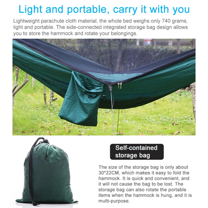 Lisslune | Portable Outdoor Hammock with Mosquito Nets (Army Green)