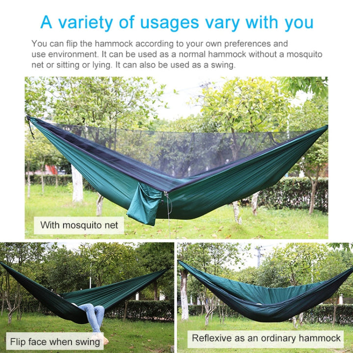 Lisslune | Portable Outdoor Hammock with Mosquito Nets (Army Green)