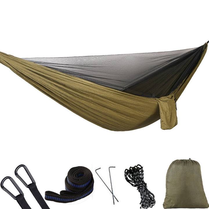 Lisslune | Portable Outdoor Hammock with Mosquito Nets (Army Green)