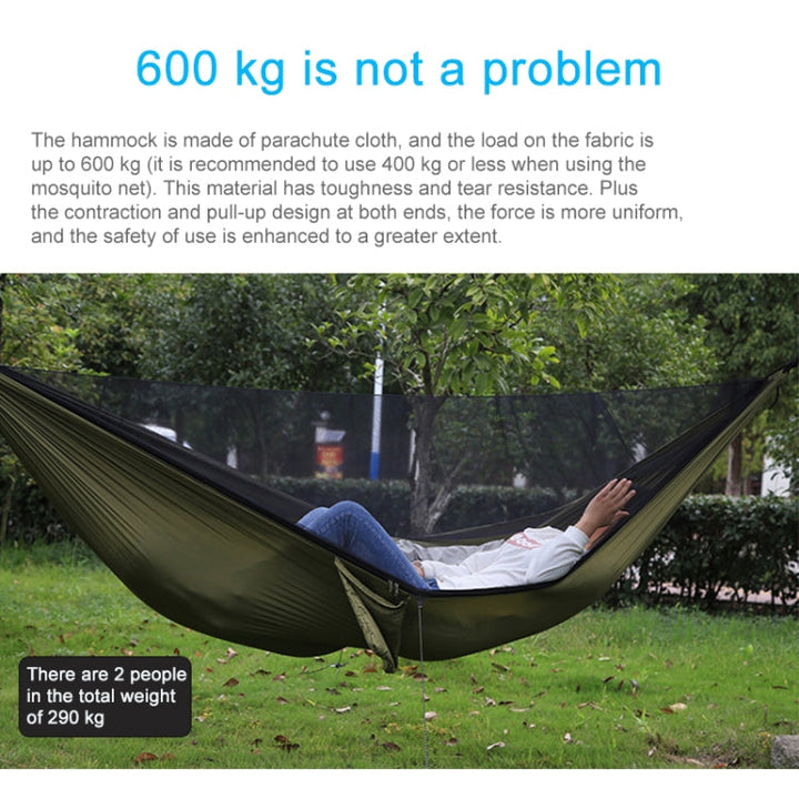Lisslune | Portable Outdoor Hammock with Mosquito Nets (Army Green)