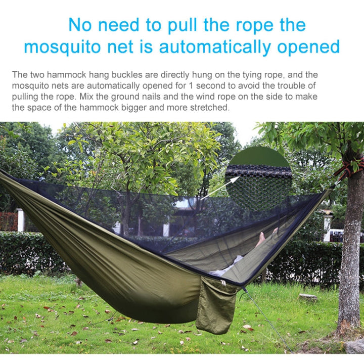 Lisslune | Portable Outdoor Hammock with Mosquito Nets (Army Green)