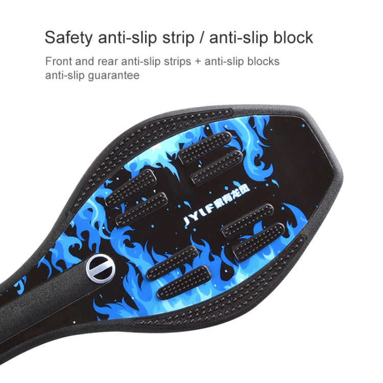 Lisslune | Fashion Vulkan Pattern Two-Wheel Skateboard Blazing Flash Wheel Vitality Board (Blue)
