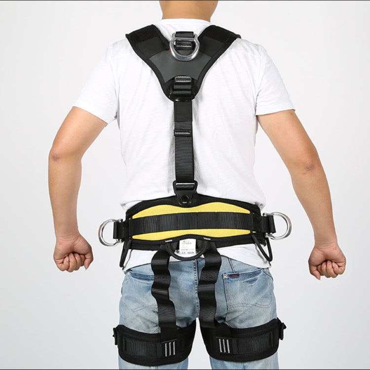 Lisslune | XINDA XDA9516 Outdoor Climbing Polyester High-Strength Rope Adjustable Descender Full-Body Safety Harness